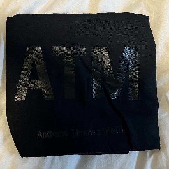 NWT ATM Anthony Thomas Melillo Women's Metallic Nubuck Oversized Leather Tote - Picture 10 of 10